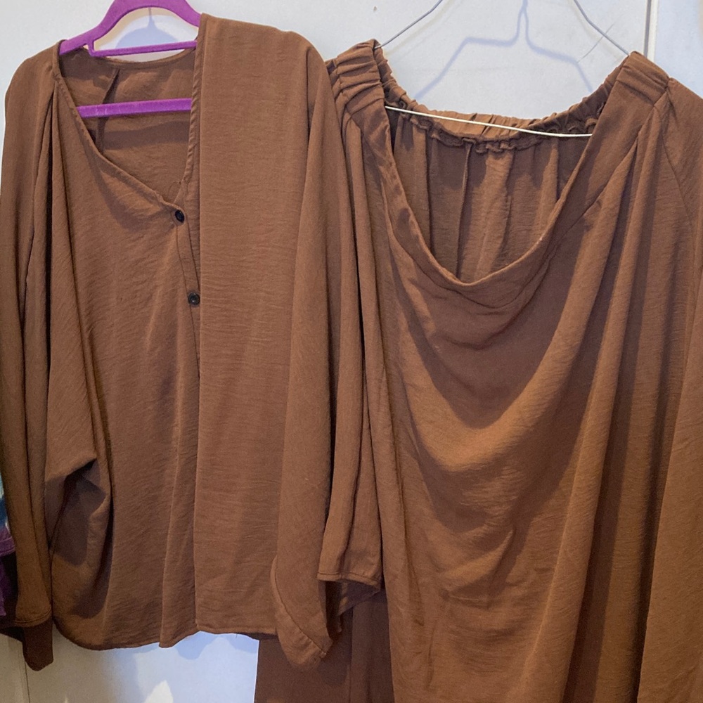 Elegant Brown Women's Top